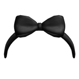 ♡ black headband with bow