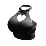 black heart cutout crop top