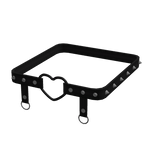 ♡ : black heart spiked thigh garter belt 