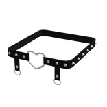 ♡ : black heart spiked thigh garter belt 
