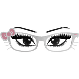 Black Hello Kitty White Frame