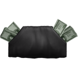 Black Hoodie Front Pocket W/ Money