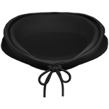 Black Hoodie Hood Tied Oversized Basic 1.0 Neck