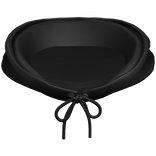 Black Hoodie Hood Tied Oversized Basic 1.0 Neck