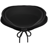 Black Hoodie Hood Tied Oversized Basic 1.0 Neck