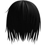 Black Japanese vkei unkept emo hairstyle