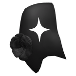 Black Jester Mask Black Flower