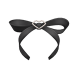 black jirai kei pastel cute goth front bow ribbon