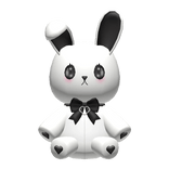 black jirai kei pastel goth bow bunny waist plush