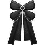 black jirai kei pastel goth front bow ribbon
