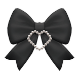 black jirai kei pastel goth front bow tie ribbon