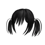 Black Kawaii Anime Baby Pigtails And Skull Clips