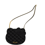 Black Kitty Crossbody Chain Purse