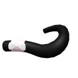 black kitty tail with pink bow cuff