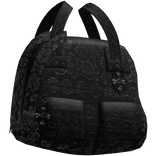 Black Lace Left Gothic Hand Held Bag With Scarf