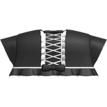 ♡ : black laced ruffled maid top