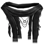 Black Layered Esoteric Neck Scarf