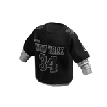 Black Layered Football Jersey