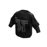 Black Layered Football Jersey