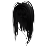 Black layered fringe hair