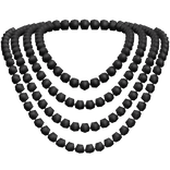 Black Layered Pearl Necklace