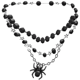 black layered spider necklaces
