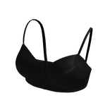 Black Leather Balcony Crop