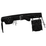 Black Leather Belt w/ Bag & Chains