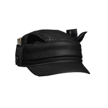 Black leather beret with lighter