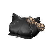 Black Leather Emo Kitty Cap