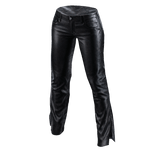Black Leather Flared Pants