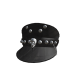 Black leather goth hat