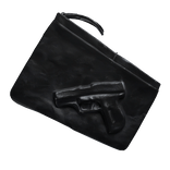 Black Leather Gun Print Wallet