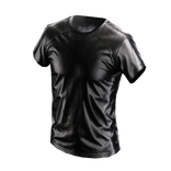 Black leather t-shirt