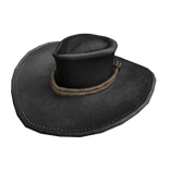 Black Leather Western Outback Hat