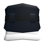 black left shoulder pad