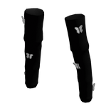 Black Leg Warmers with White Butterflies
