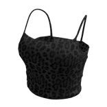black leopard goth punk camisole tank top