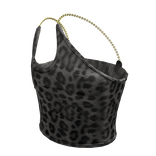 black leopard trendy cute chain tank top