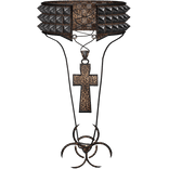 Black Leopard Y2K Cyber 2000s sceneCross Necklace