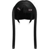 Black Long Pigtails W Hairclips & Bangs