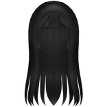 black long straight anime doll soft sweet hair