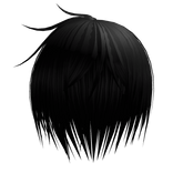 Black Long Vkei Anime Emo Hair