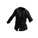 Black Loose Button-up