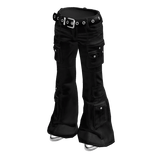 Black Low Rise Y2K Flared Denim