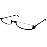 Black Low Thin Rim Glasses
