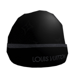 Black LV Round Beanie Eclipse