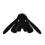 Black Lying Down Bunny