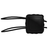 black matching eye patch w ruffles