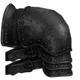 Black Medieval Knight Pauldron - Left